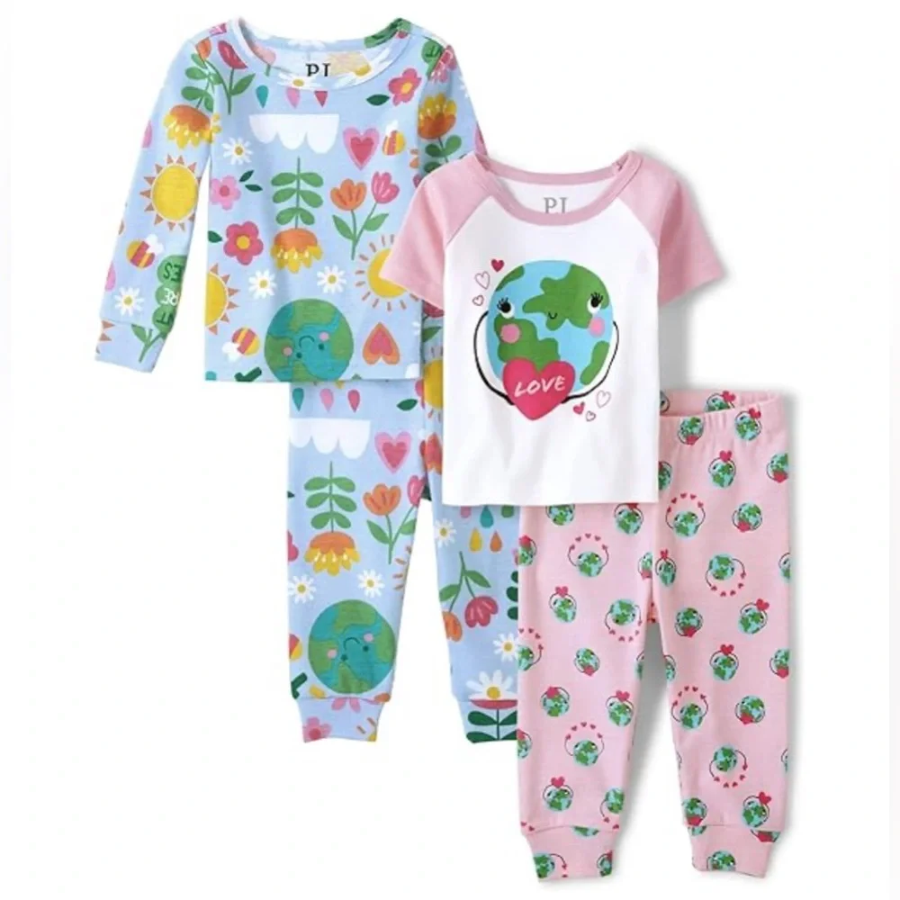 New! PJ Place Pajama Set Bundle of 2 Sets New Without Tags Toddler Girls 3T